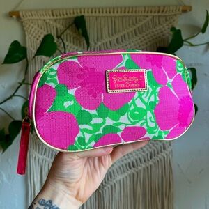 Lilly Pulitzer x Estée Lauder Pink Makeup Bag Cosmetic Travel Pouch Toiletry